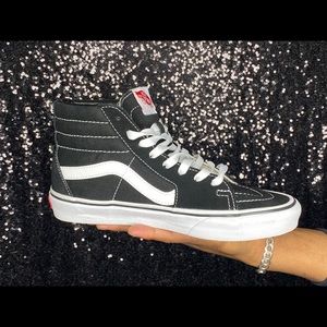 Black & white high top vans
